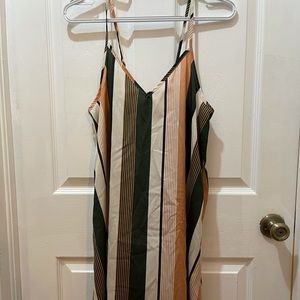 Maternity Striped Colorblock Slip Dress